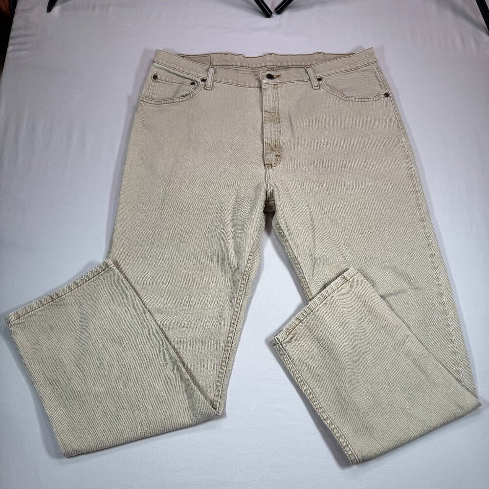 Wrangler Beige Regular Fit Jeans 40x30 Vintage